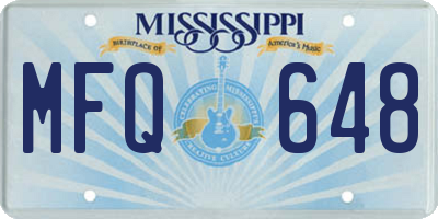 MS license plate MFQ648