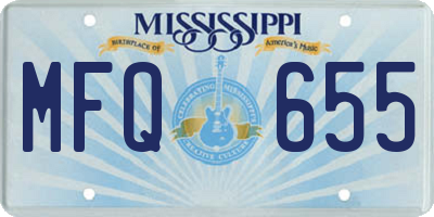MS license plate MFQ655