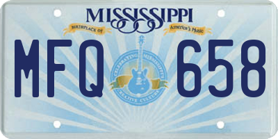 MS license plate MFQ658