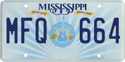 MS license plate MFQ664