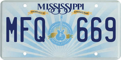 MS license plate MFQ669
