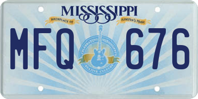 MS license plate MFQ676