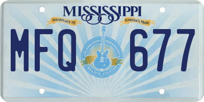 MS license plate MFQ677