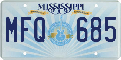 MS license plate MFQ685