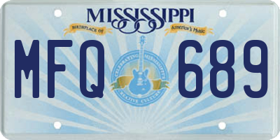 MS license plate MFQ689