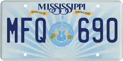 MS license plate MFQ690