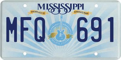 MS license plate MFQ691