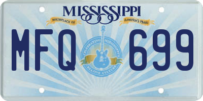 MS license plate MFQ699