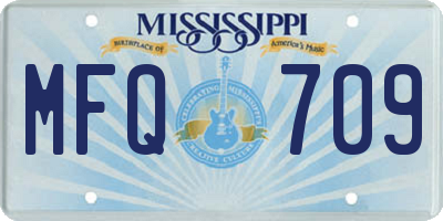 MS license plate MFQ709
