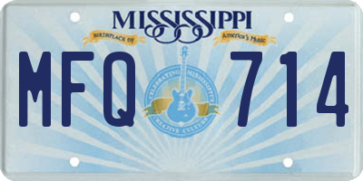 MS license plate MFQ714