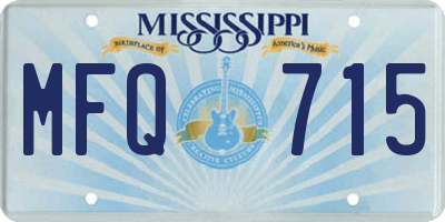 MS license plate MFQ715