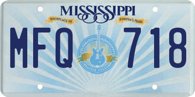 MS license plate MFQ718