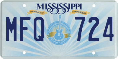MS license plate MFQ724