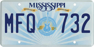 MS license plate MFQ732