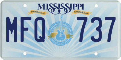 MS license plate MFQ737