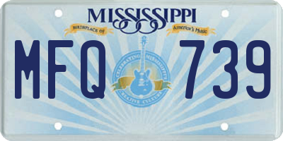 MS license plate MFQ739