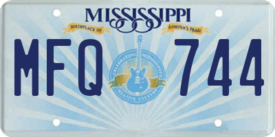 MS license plate MFQ744