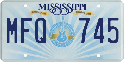 MS license plate MFQ745
