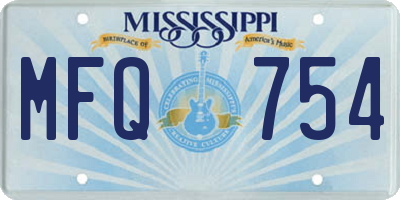 MS license plate MFQ754