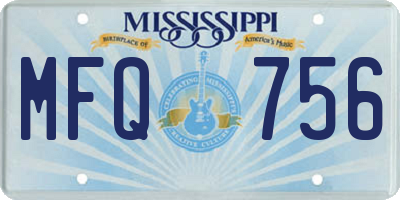 MS license plate MFQ756