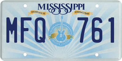 MS license plate MFQ761