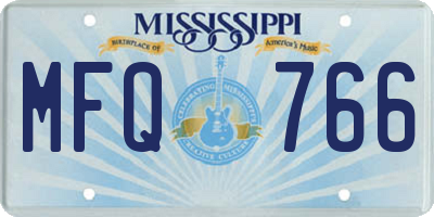 MS license plate MFQ766