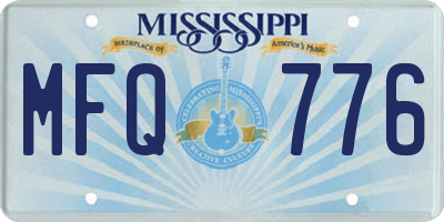 MS license plate MFQ776