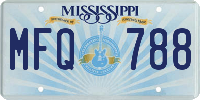 MS license plate MFQ788