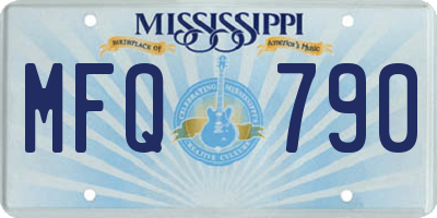MS license plate MFQ790
