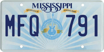 MS license plate MFQ791