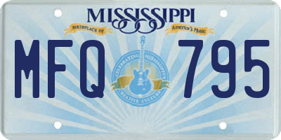 MS license plate MFQ795