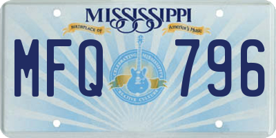 MS license plate MFQ796