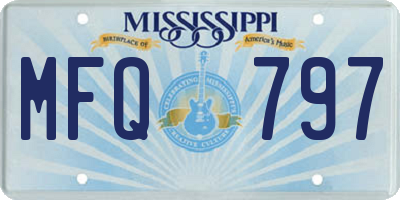 MS license plate MFQ797