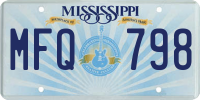 MS license plate MFQ798