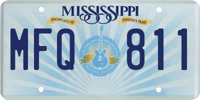 MS license plate MFQ811