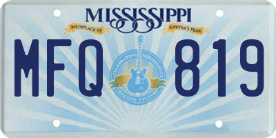 MS license plate MFQ819