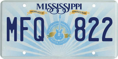 MS license plate MFQ822