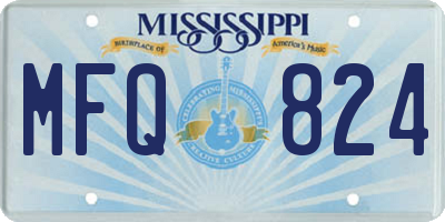 MS license plate MFQ824