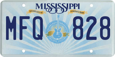 MS license plate MFQ828