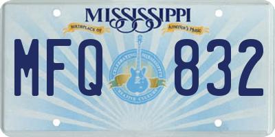 MS license plate MFQ832