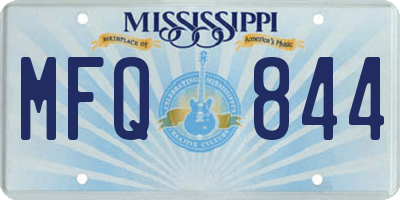 MS license plate MFQ844