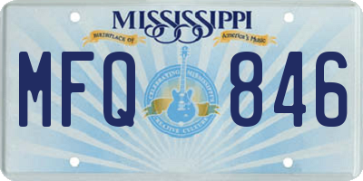 MS license plate MFQ846
