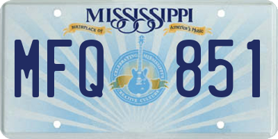 MS license plate MFQ851