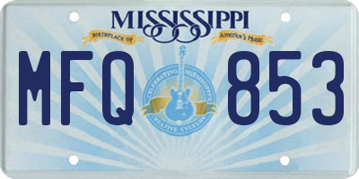 MS license plate MFQ853