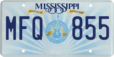 MS license plate MFQ855