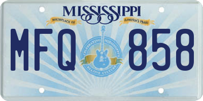 MS license plate MFQ858