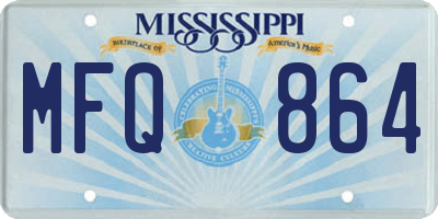 MS license plate MFQ864