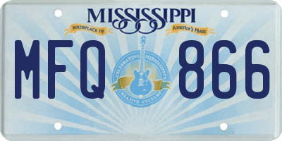MS license plate MFQ866