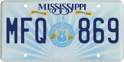 MS license plate MFQ869
