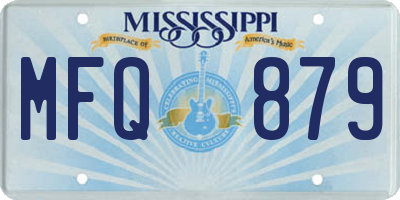 MS license plate MFQ879